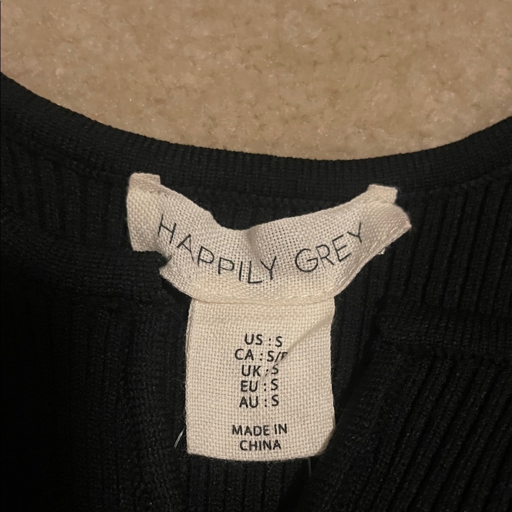Black Ribbed Bodysuit - Picture 2 of 2
